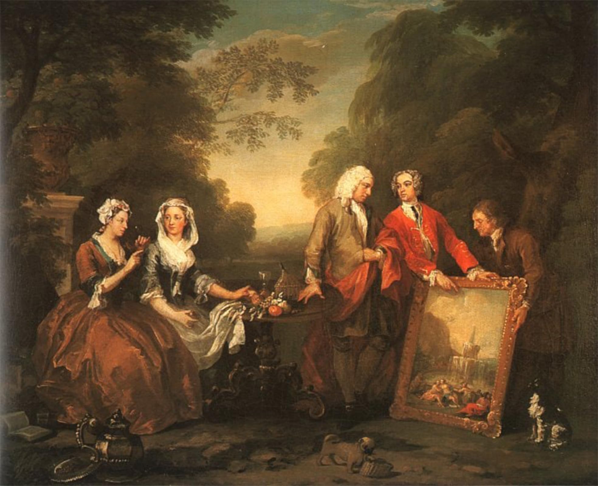 ARTXLXXBN Famous Art Print Poster Vintage Wall Art the Fountaine Family by William Hogarth Canvas Art Poster for Home Decor 60x90cm