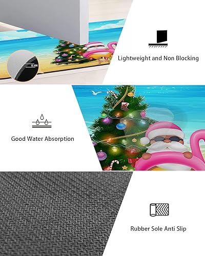Miniatura 3 de Tapete de baño de Navidad para bañera, antideslizante, de secado rápido y absorbente, con tierra de diatomeas, para fregadero de cocina, lavable,