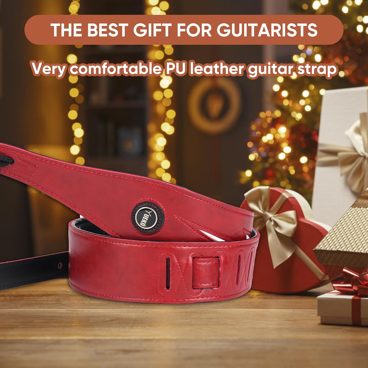 Cool Lightning Pattern/Flame Guitar Strap Strap for Electric Guitar/Bass (Red white lighting)