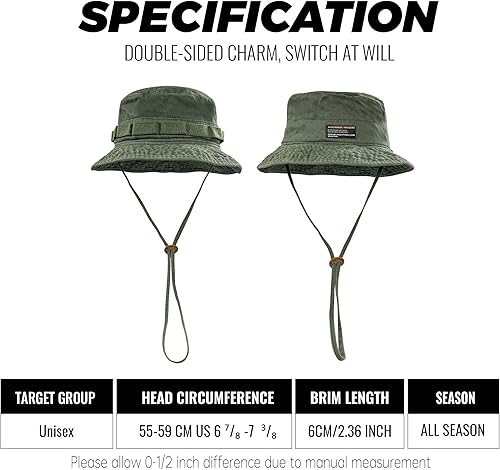 Vista 40 de Clakllie Sombreros de sol para mujeres y hombres, protección UV, sombreros Boonie de verano, safari, selva, sombreros de pesca, sombreros de playa
