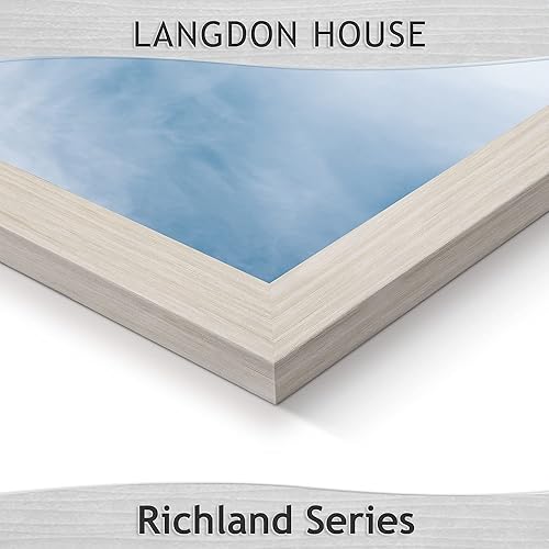 Miniatura 5 de Langdon House Marcos de fotos de 8 x 10 pulgadas (blanco almendra, paquete de 6) estilo veta de madera, montaje en pared o mesa, colección Richland