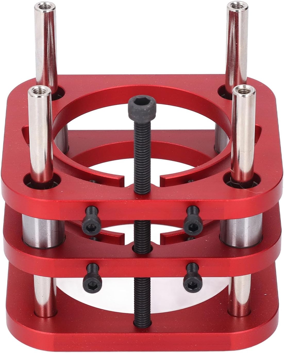 Router Table Base Aluminium Alloy, Router Base with Hand Cranked Lifting System, 51mm Maximum Height Adjustment for Woodworking, Compatible with Trimming and Carving Machines