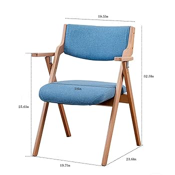 Amazon.com: Folding Wooden Chair With Armrests And Soft