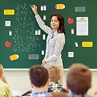 Vista 5 de Xqumoi 12 Pack Teaching is A Work of Heart Sticky Notes Set - Ruler Blackboard Pencil Apple Shape Self-Stick Note Pads Teacher Appreciation Gift