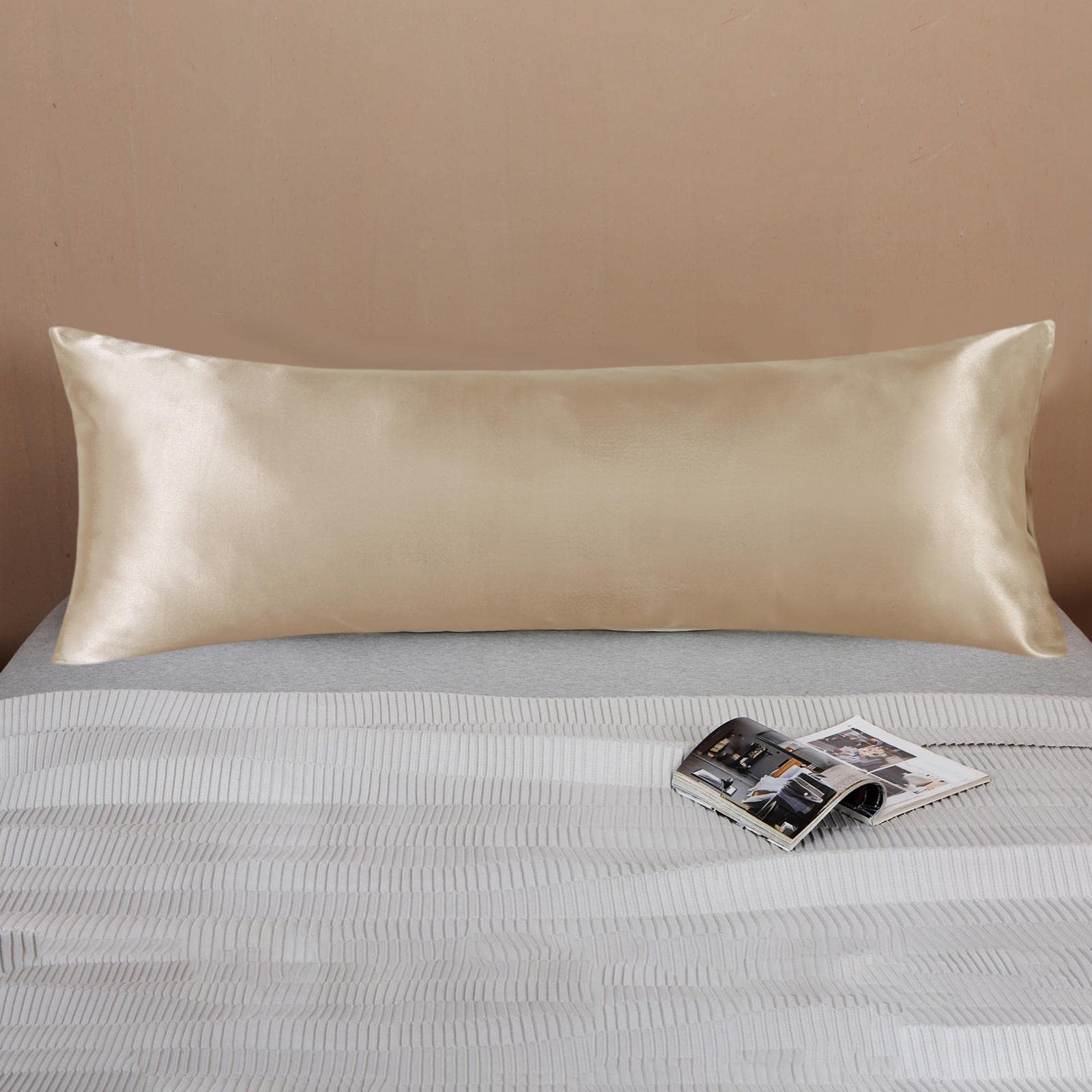 LOVIVER 2 Federe per Cuscino Rinfrescante in Fibra di Poliestere 51x137 Cm, Traspiranti, Senza Cerniera, Lunghe, Lavabili, Accessori per Da Lett