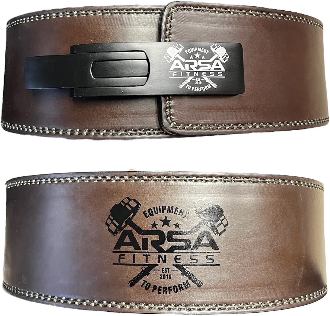 Arsa Fitness Weightlifting Adjustable Lever Belt for Men & Women Color-Changing Real Cow Hide Leather for Powerlifting Back Support Workout Deadlifts Squats 13MM Thickness 4" Width - CHAMELEON