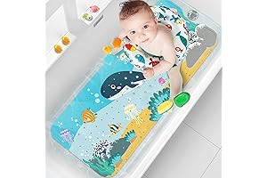 Baby Bath Mat for Tubs featuring a Delightful Whale Design