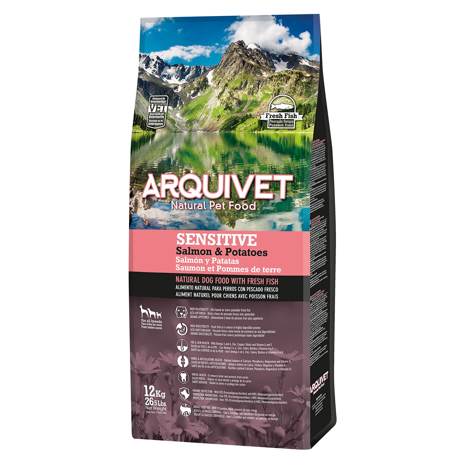 Arquivet Sensitive Salmón y Patata, 12 kg (Paquete de 1)