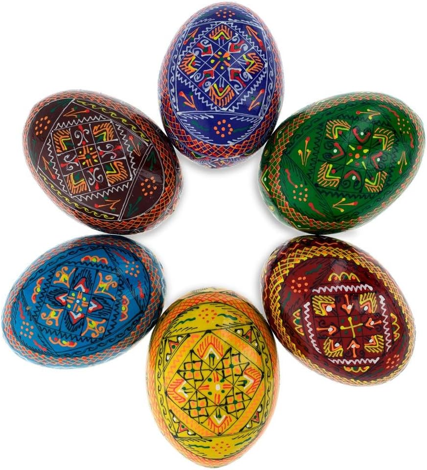 Importer AM Polish Easter Handpainted Wooden Eggs (Pisanki