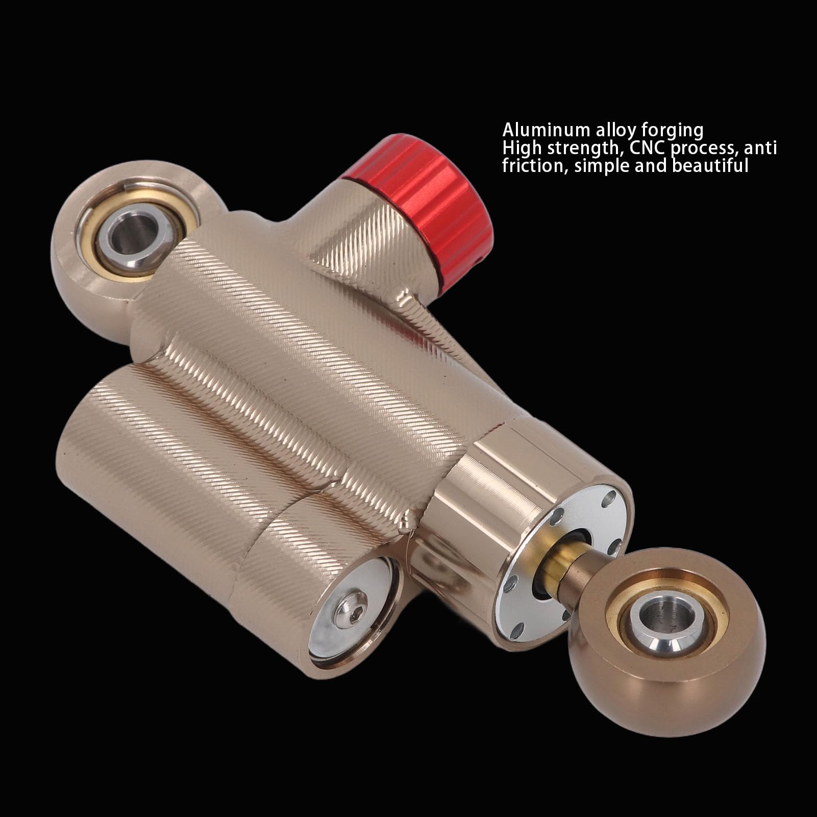 Einstellbarer CNC-Lenkungsdämpfer, Verbesserter Stabilitätsstabilisator für Motorräder, Gold, Universelle Passform, Import-Dämpfungsöl, Bereich von -40 °C Bis 100 °C