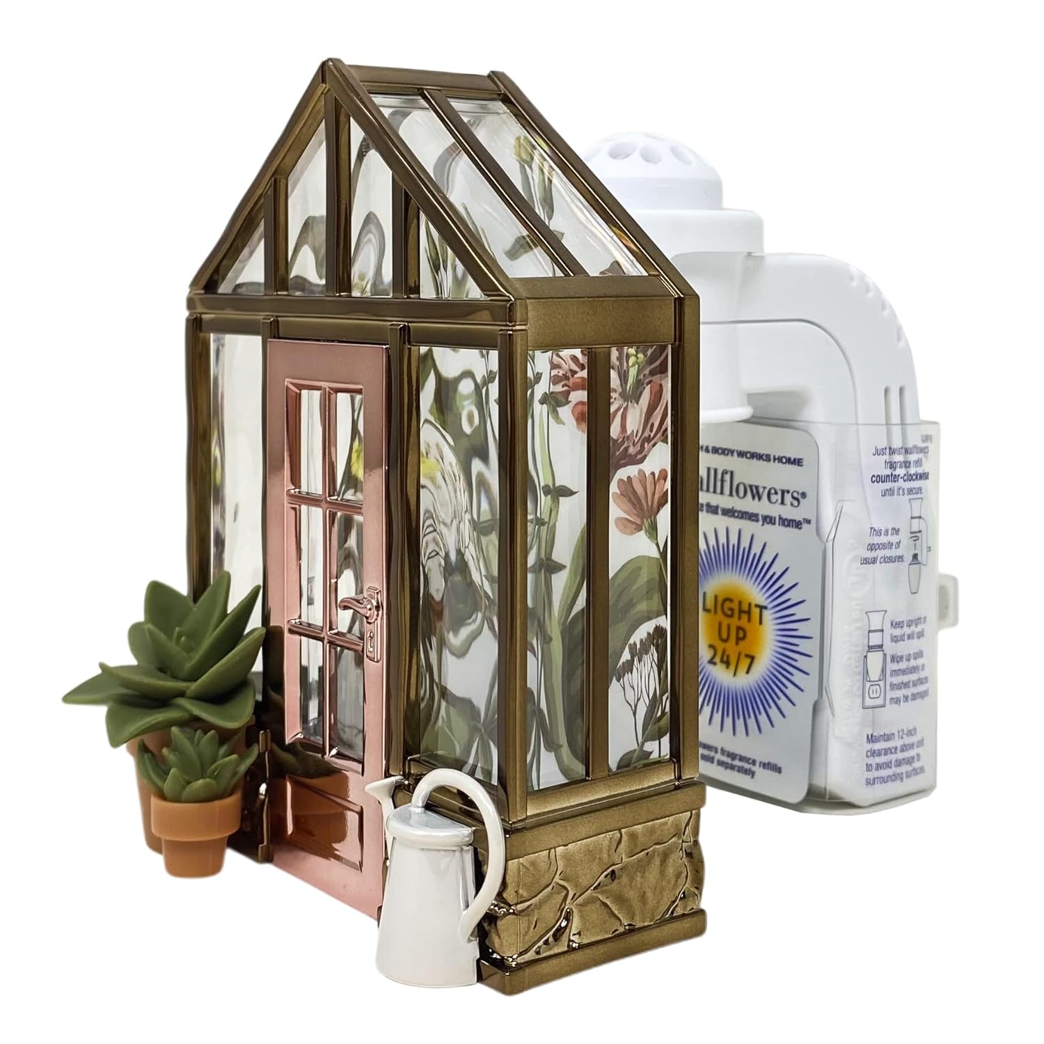 Bath & Body Works Greenhouse Nightlight Wallflowers Fragrance Plug and a Strawberry Lip Balm