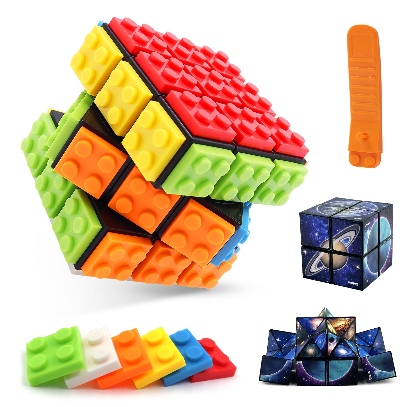 Speed Cube Magnétique DealKits - 2 Cubes 3x3, Casse-Tête Enfant/Adulte | Réducteur De Stress