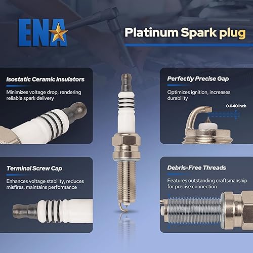 Miniatura 5 de ENA Paquete de 6 bujías de encendido UF648 97390 iridio para 3.6 V6 2011 2012 2013 2014 2015 2016 Dodge Durango Charger Grand Caravan Chrysler Town