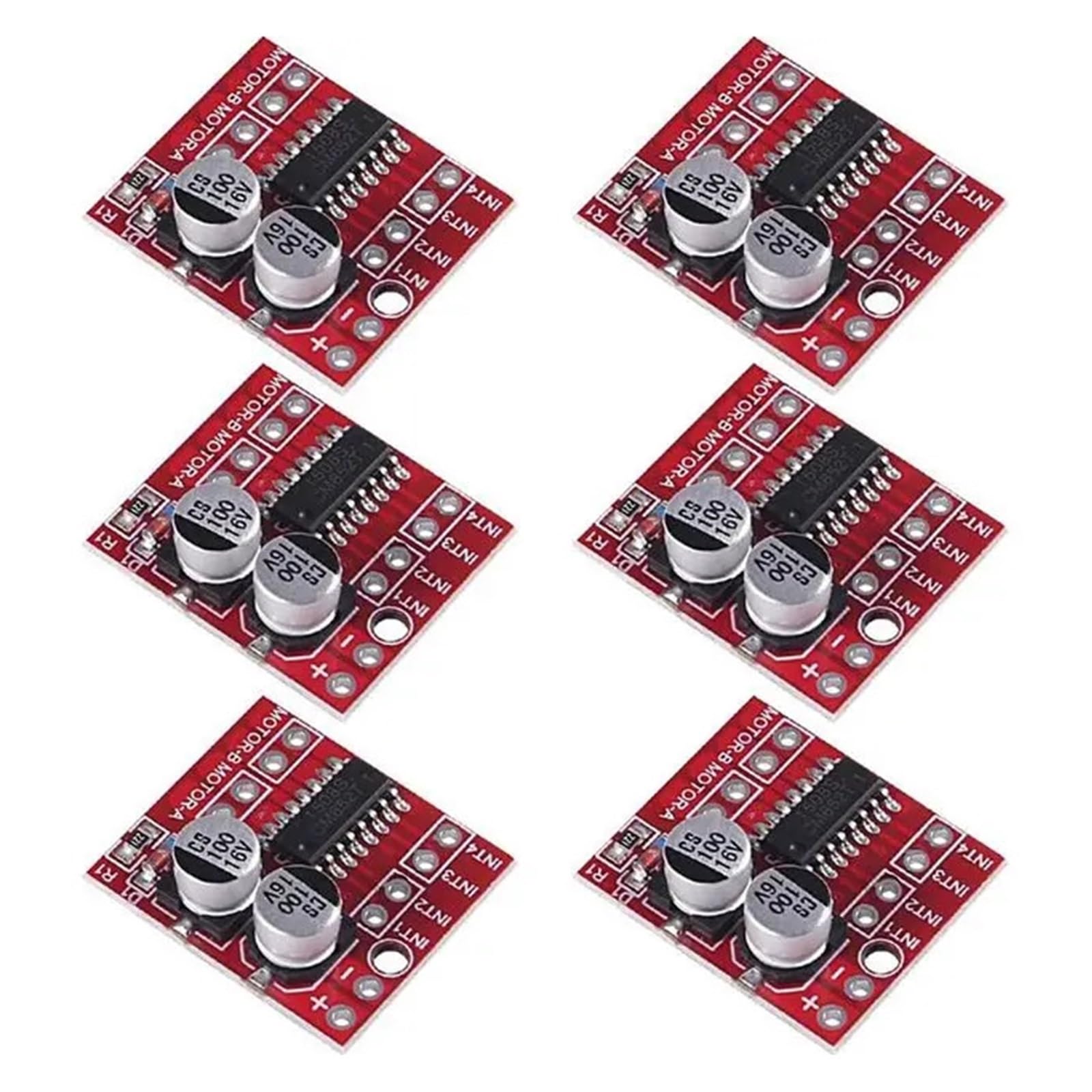 Mini controlador de motor de CC L298N, MX1508 Mini controlador de velocidad PWM de doble canal 1.5A de 2 vías Puente H dual Reemplazar paso a paso