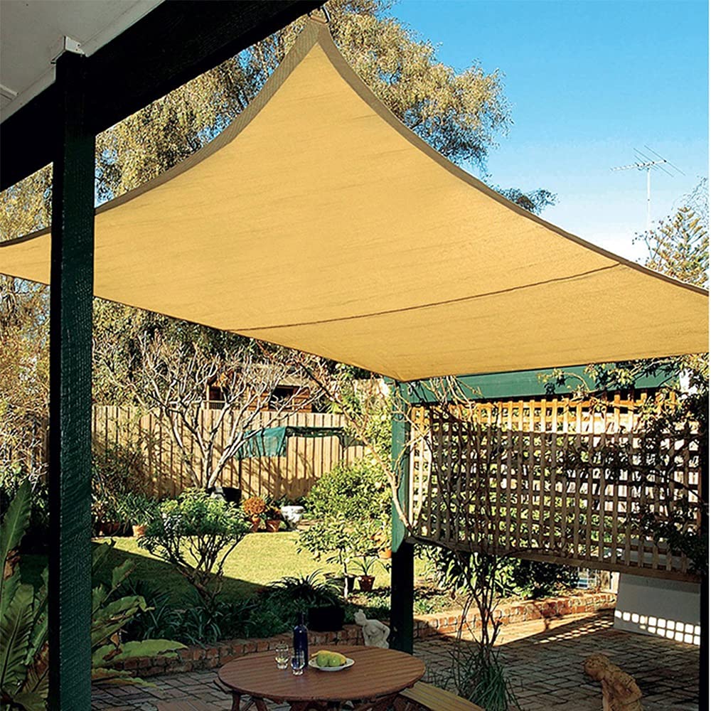 Toldo De Jardín 3x4 M - 95% Protección UV, Impermeable, Poliéster, Con Cuerdas Y Bridas, Fácil Instalación Sin Taladrar