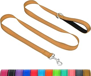 Taglory Hundeleine Kleine Hunde Leicht | Doppelseitig Reflektierend | Gepolsterter Griff | Bis zu 10 kg | 1.8m x 2cm | Braun product image
