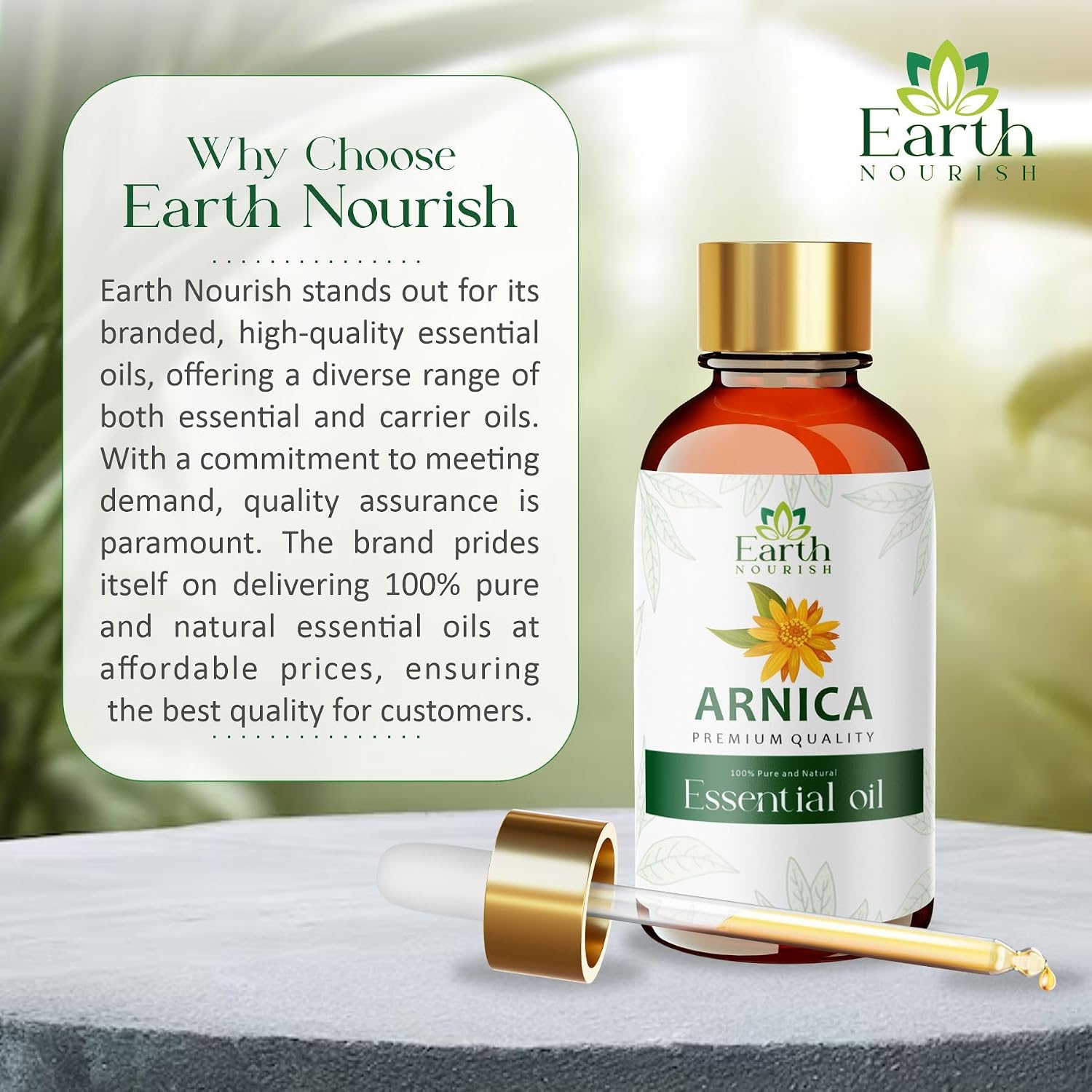 Arnica Essential Oil - 30ml/1.01 fl oz - Pure & Natural for Skin, Face, Massage, Aromatherapy, Diffuser - Premium Grade with Glass Dropper