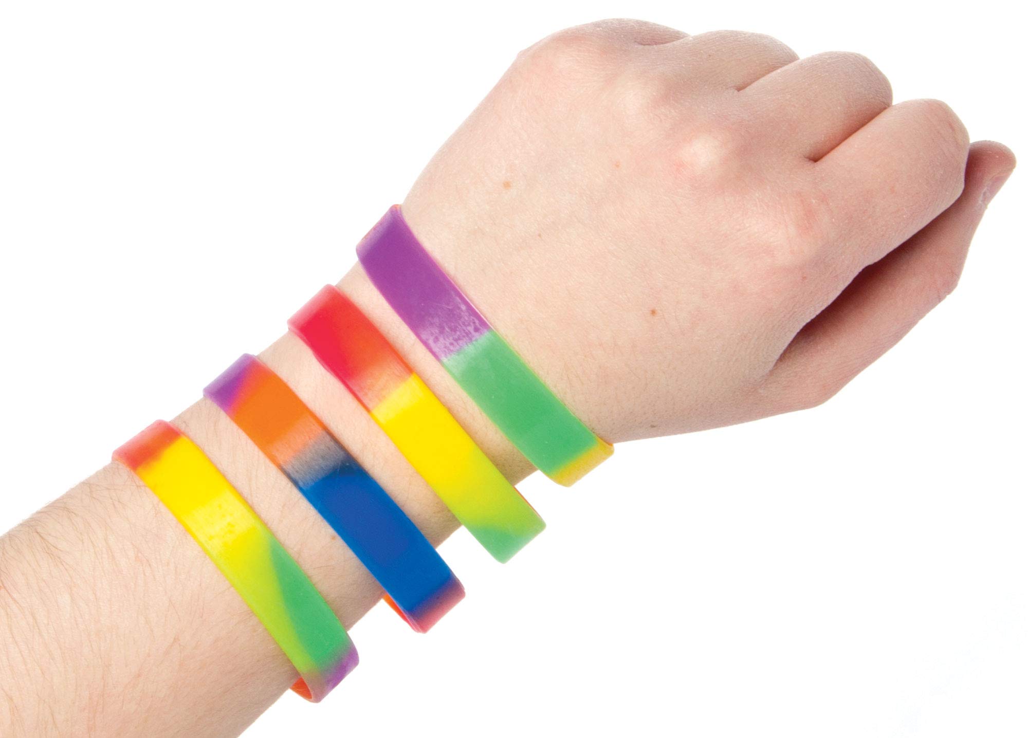 Baker Ross Bracelets en Caoutchouc Multicouleur Lot de 10 Enfants AG758