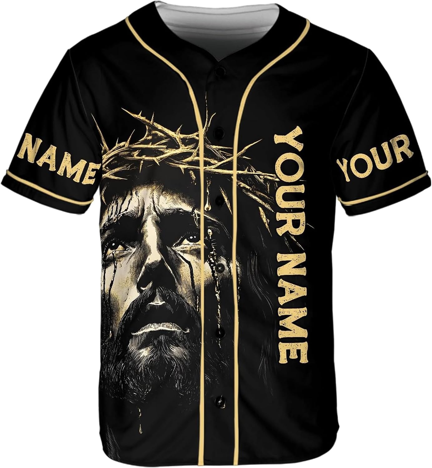 ThangPhamShop Personalized Jesus Christian Quote Baseball Jersey Unisex XS-5XL – Religious Theme Graphic Shirt