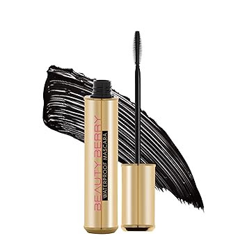 Beauty Berry Waterproof Mascara – Black, 10ml | Long Lasting, Smudge Proof Mascara for Women