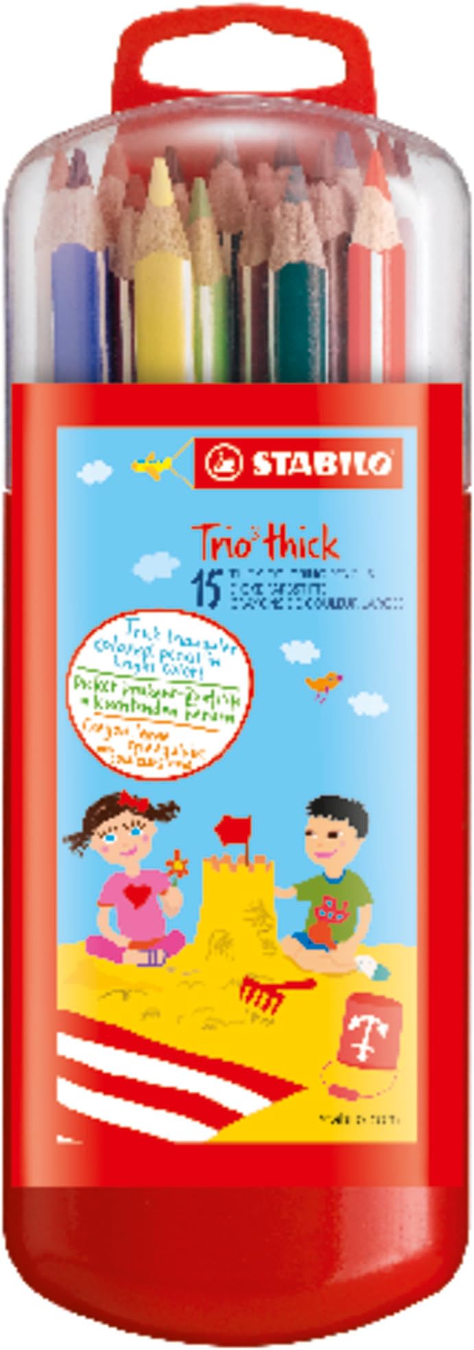 STABILO Colouring Pencil - Trio thick Zebrui case of 15 Assorted Colours