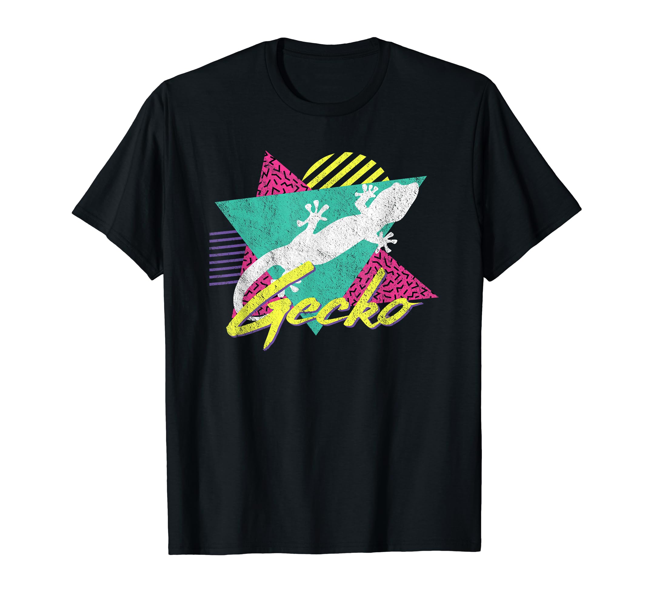 80s 90s Retro Animal Apparel CoVintage Retro 80s Or 90s Gecko Lizard T-Shirt