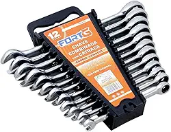 Chaves Combinadas Catraca 12 Peças em Cromo Vanádio - FortG