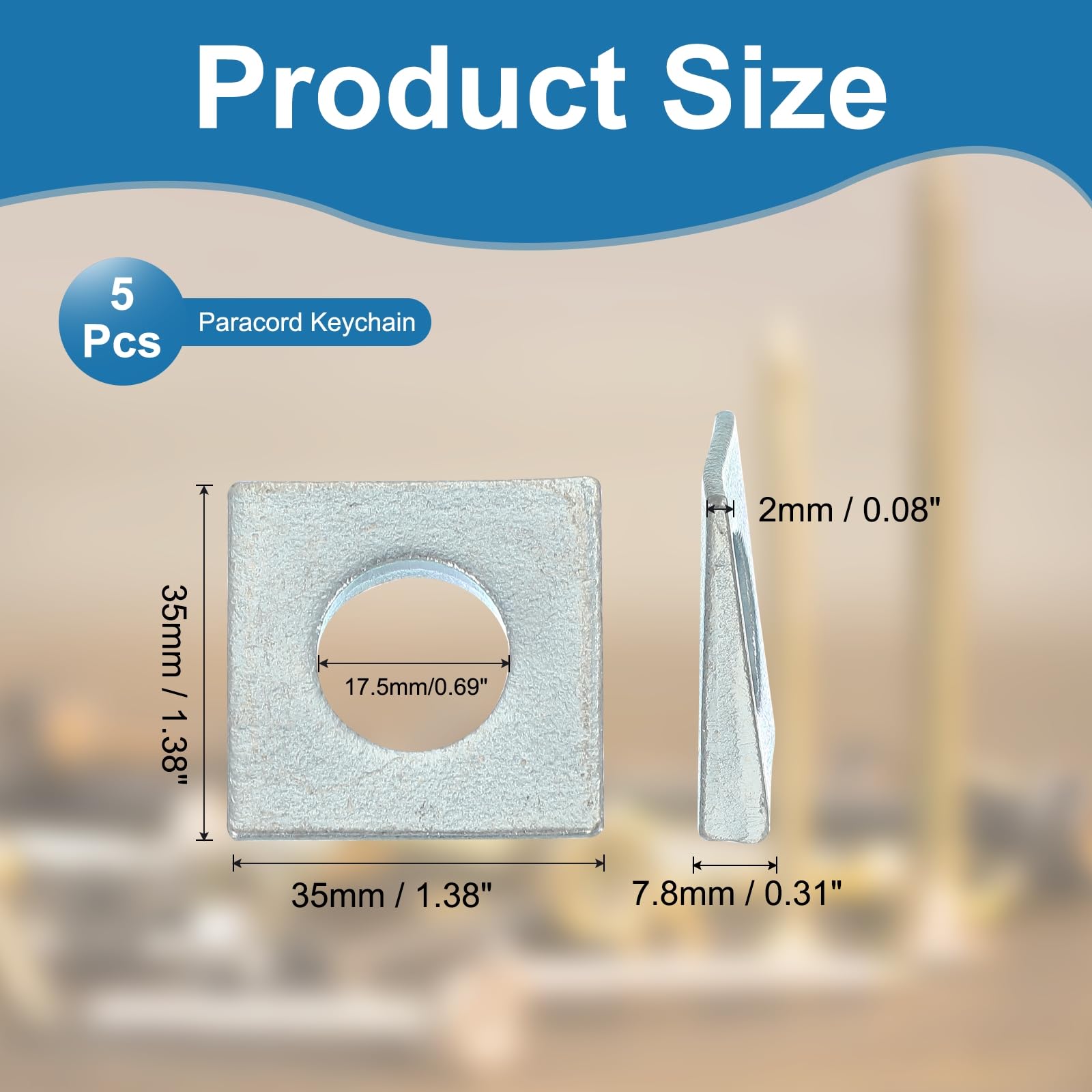 PATIKIL M16 Beveled Square Washers - Image 2