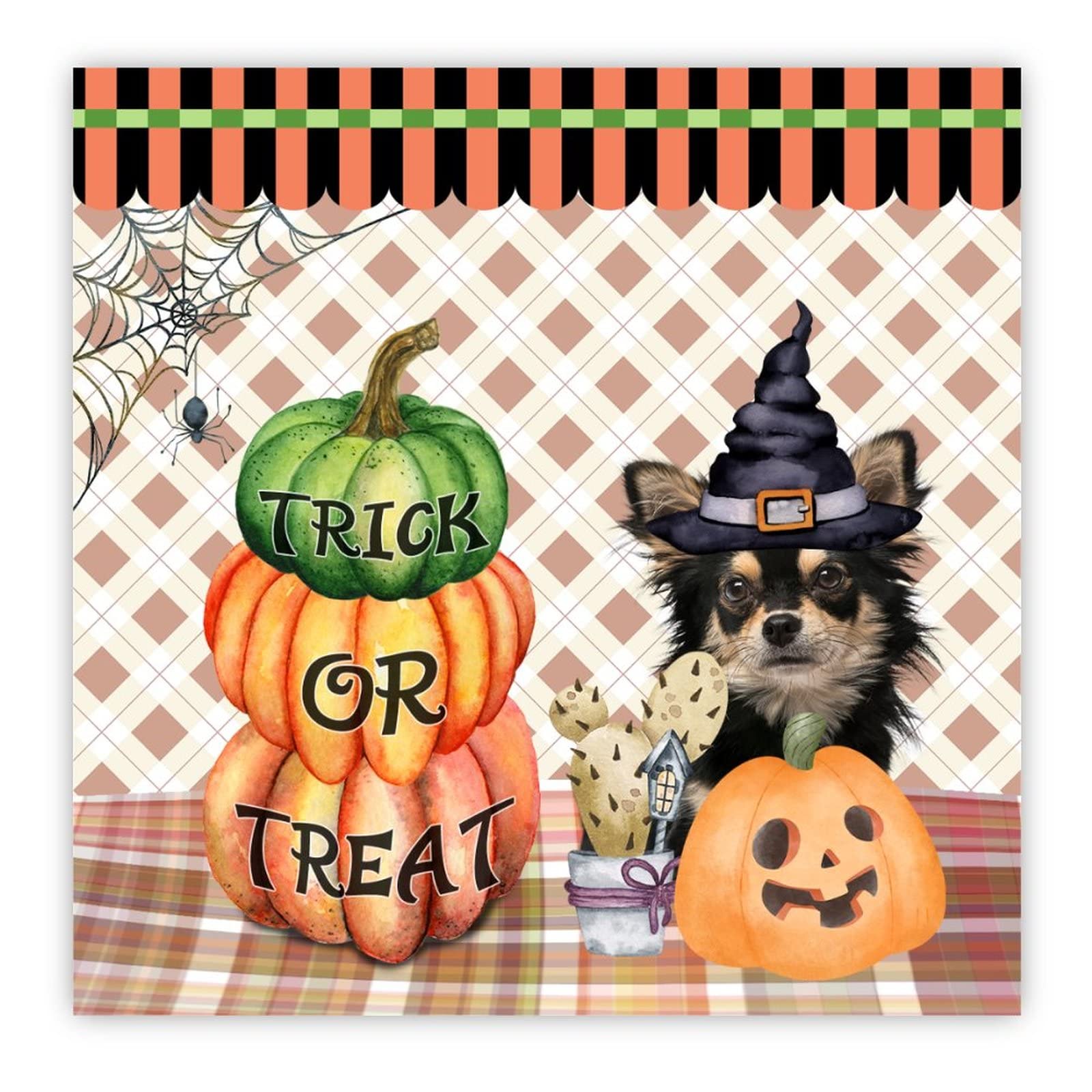 Panneau en bois de citrouille Trick or Treat idéal pour un intérieur vintage unique