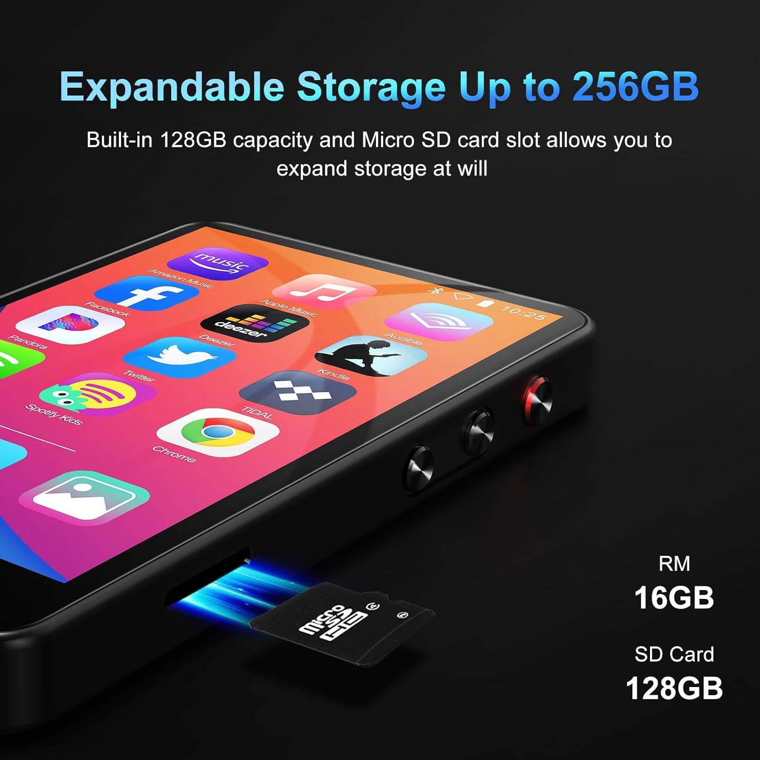 144GB MP3 Player with Bluetooth and WiFi, 4IN HD Full Touch Screen MP3 & MP4 Music Player with Spotify, Libby, Amazon Music,YouTube,Tiktok, E-Book, MP4 Player for Kids Up to 512G - Image 8