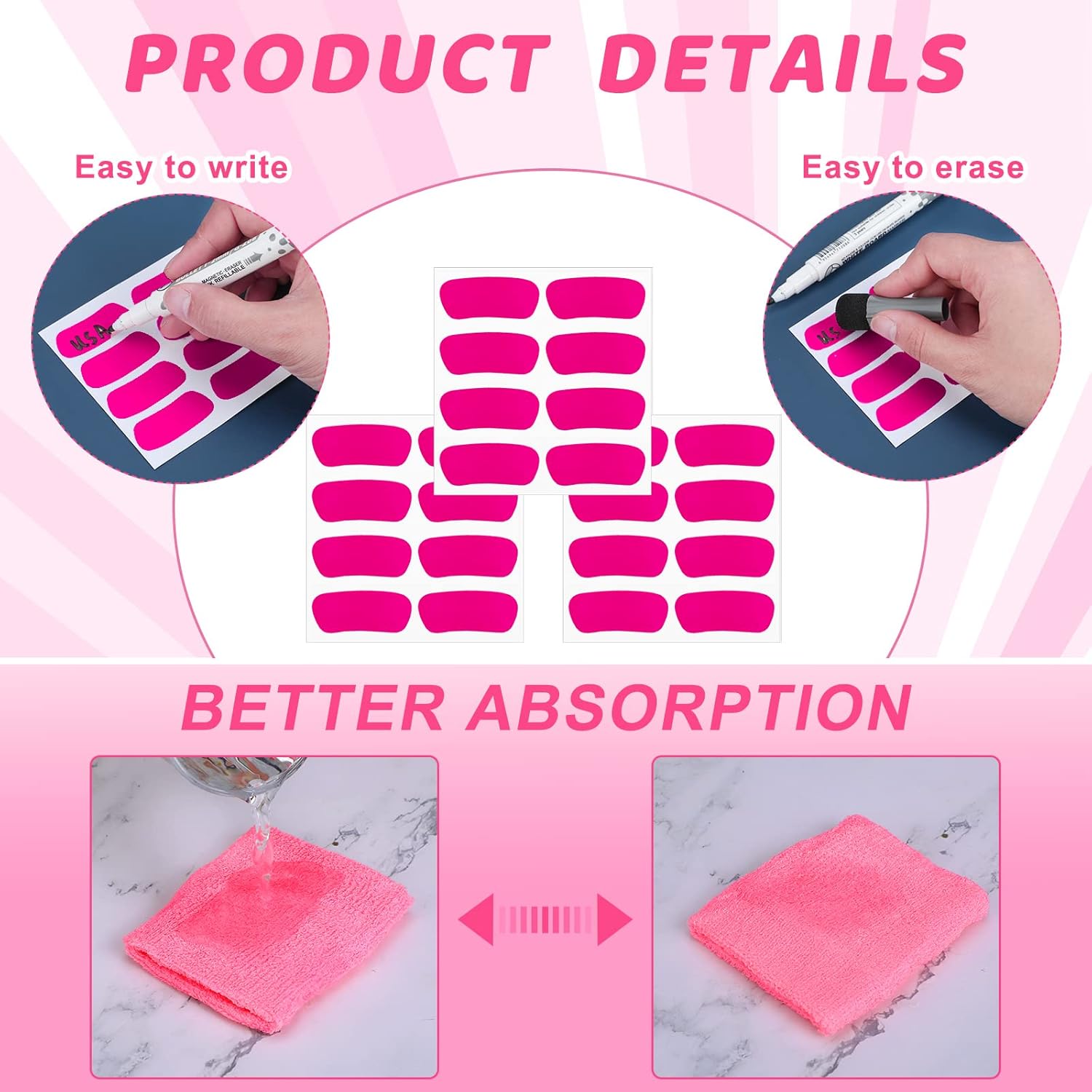 12ペア ピンクリボン リストバンド 乳がん啓発 汗止めバンド 24ペア スポーツ ピンクアイステッカー リストバンド スポーツ用