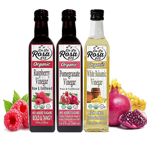 Miniatura 37 de De La Rosa Organic Balsamic Vinegar & Organic Extra Virgin Olive Oil, 100% Pure, Vegan, Kosher, Non-GMO & Gluten Free, Great for Salad Dressings