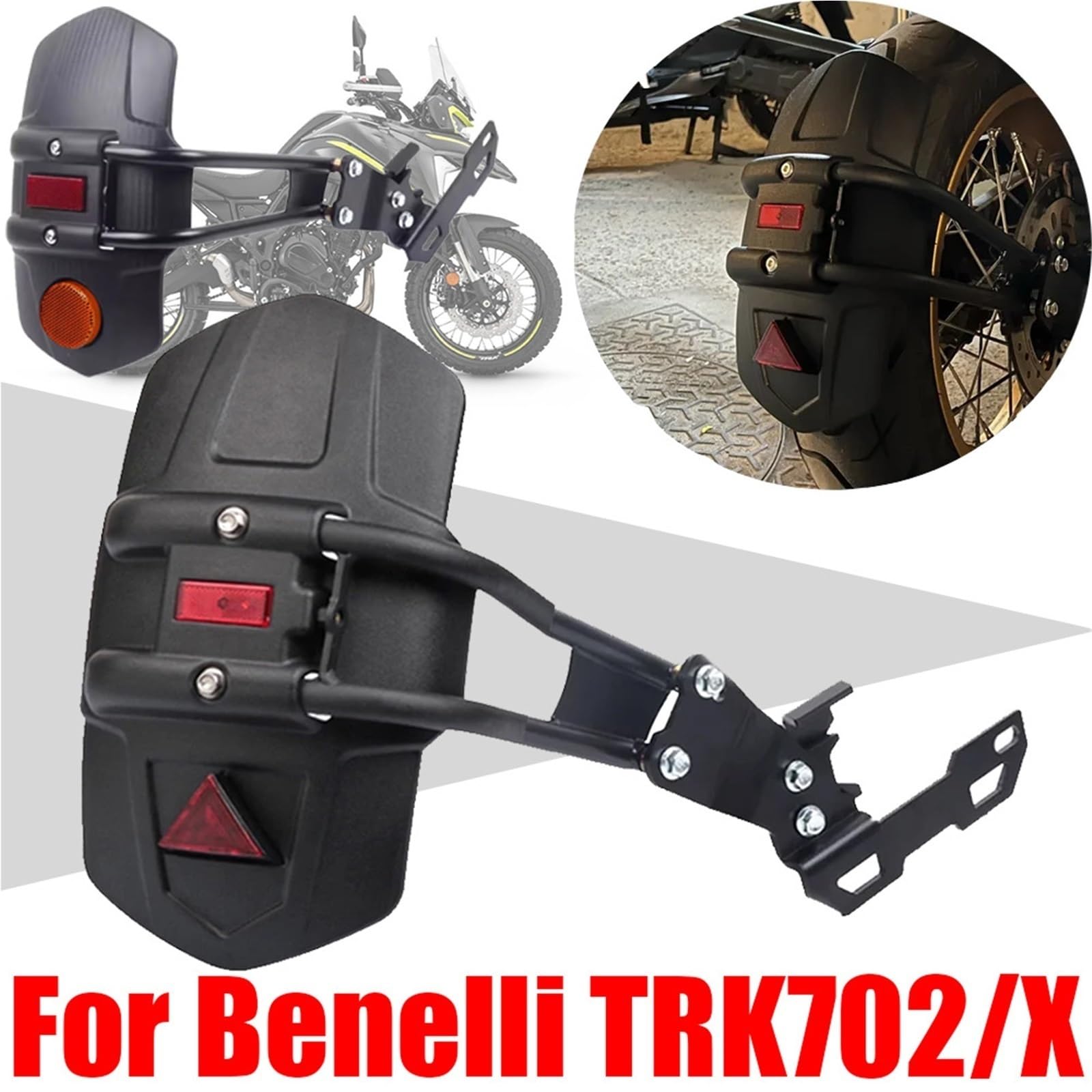 Błotnik zmodyfikowana Pasuje do Benelli TRK702X TRK702 Akcesoria motocyklowe Tylny błotnik Osłona przeciwbryzgowa Osłona błotnika Ochraniacz Koło przedłużenie błotnika(A)
