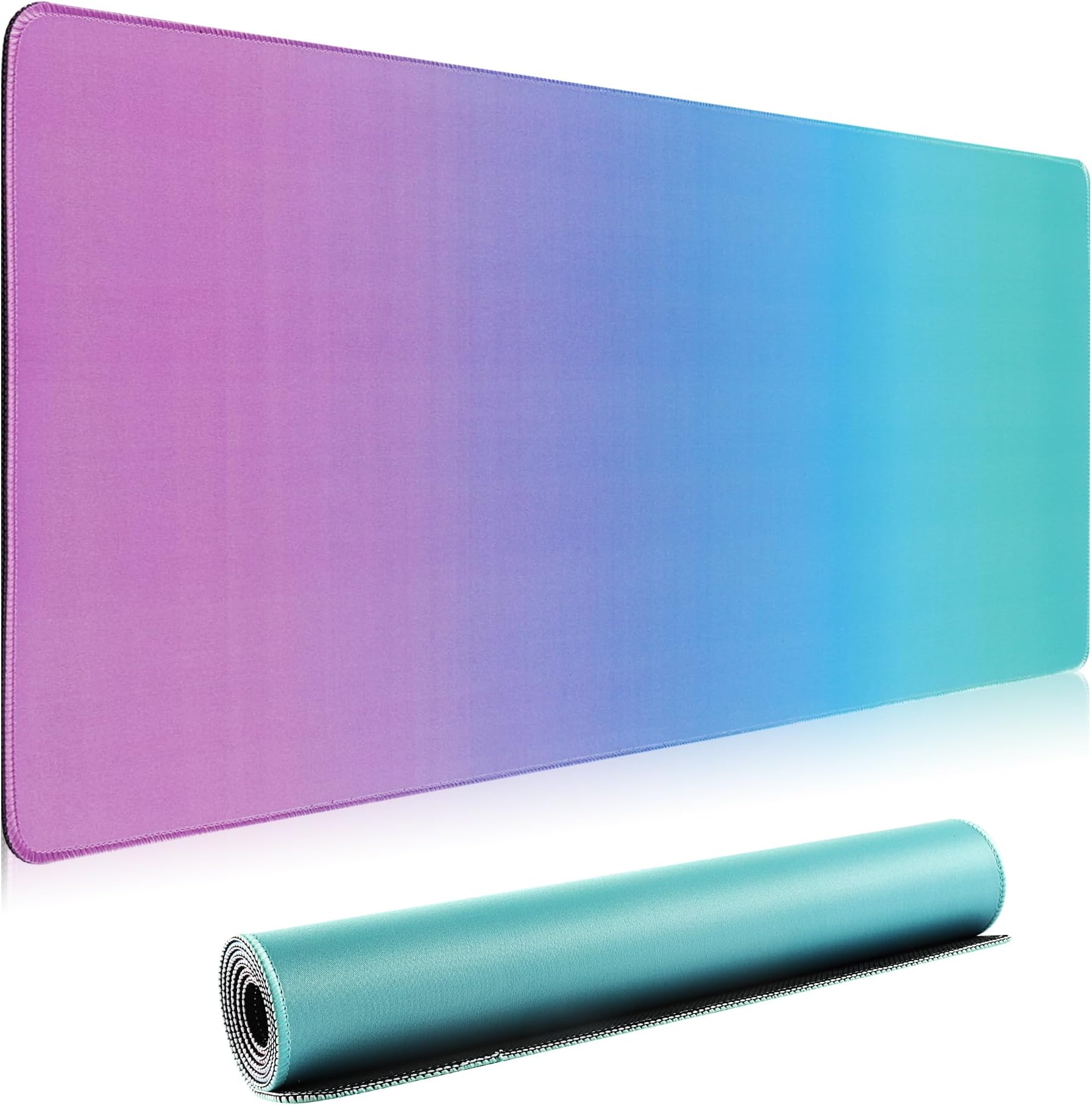 Large Gradient Gaming Mouse Pad,Extended XXL Computer Game Mouse Mat, Long Keyboard Pad with Stitched Edges,Big Keyboard Mat for Home Office Gaming Work (35.4x15.7x0.12IN, 90x40CM)