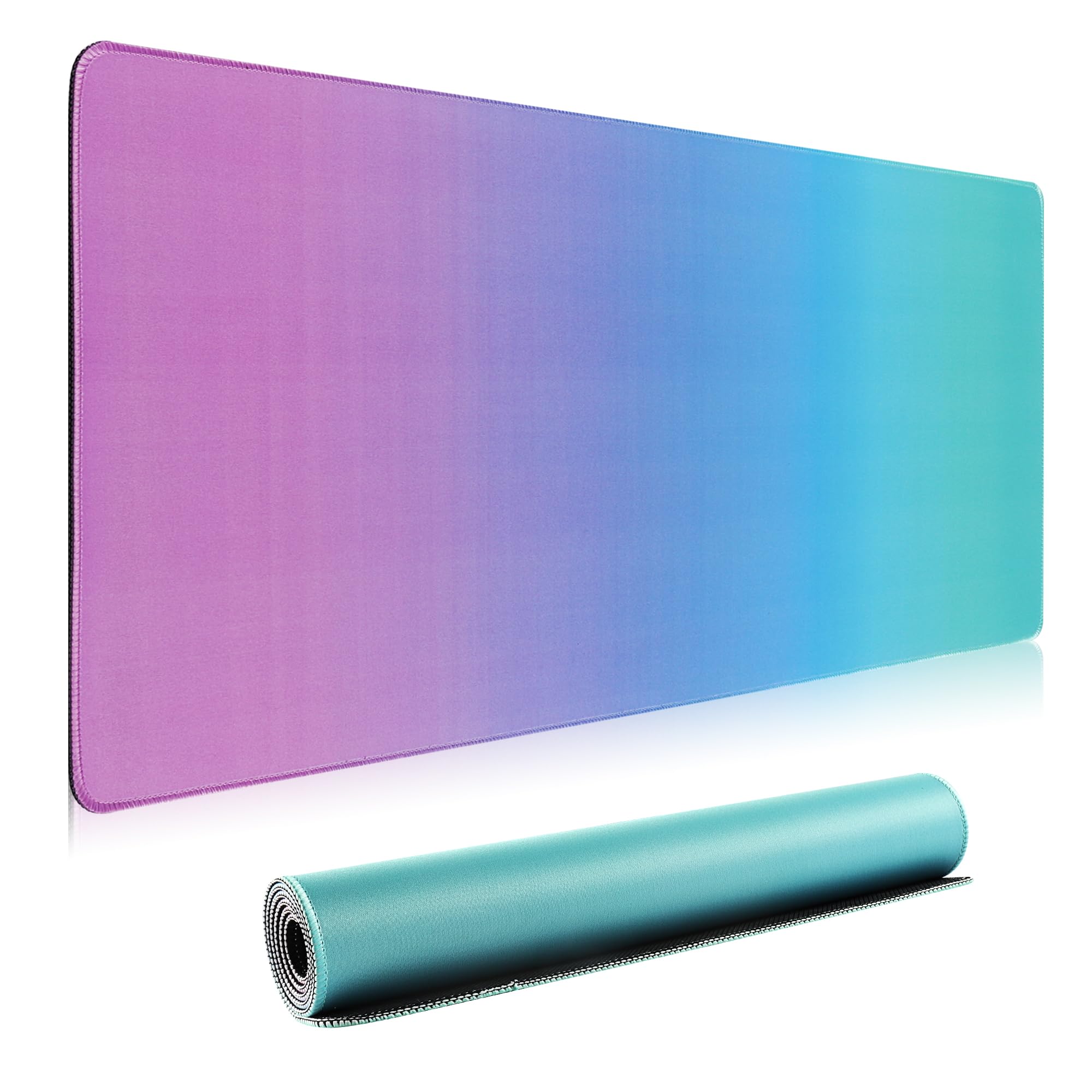 HGWALP Large Gradient Gaming Mouse Pad,Extended XXL Computer Game Mouse Mat, Long Keyboard Pad with Stitched Edges,Big Keyboard Mat for Home Office Gaming Work (35.4x15.7x0.12IN, 90x40CM) โ image 1