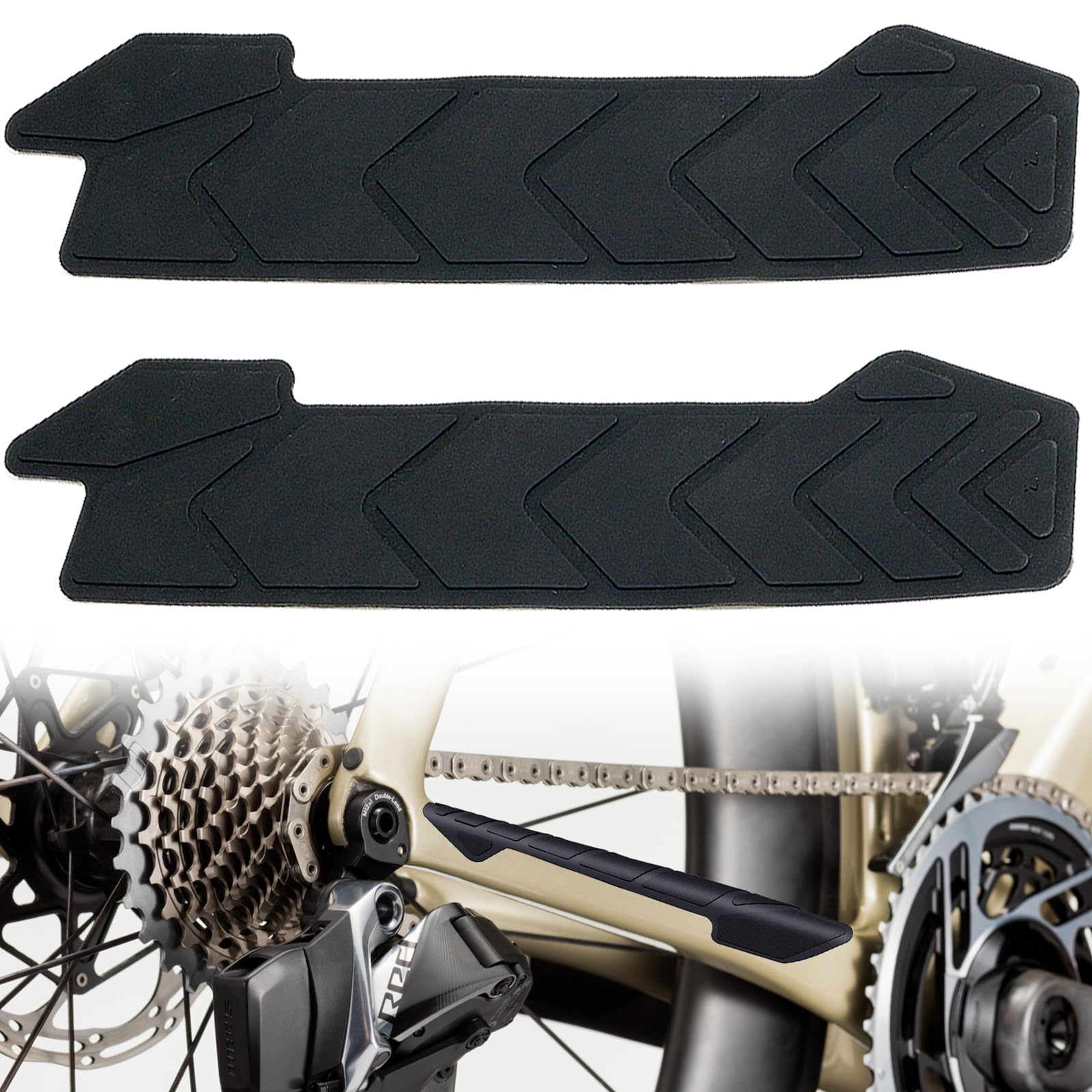 2 Pièces Protection De Chaîne De Vélo, Protection De Chaîne De Cadre, Anti-Rayures Et Anti-Dommages, Accessoires De Cyclisme Pour VTT, Vélo De Route Et Vélo De Ville