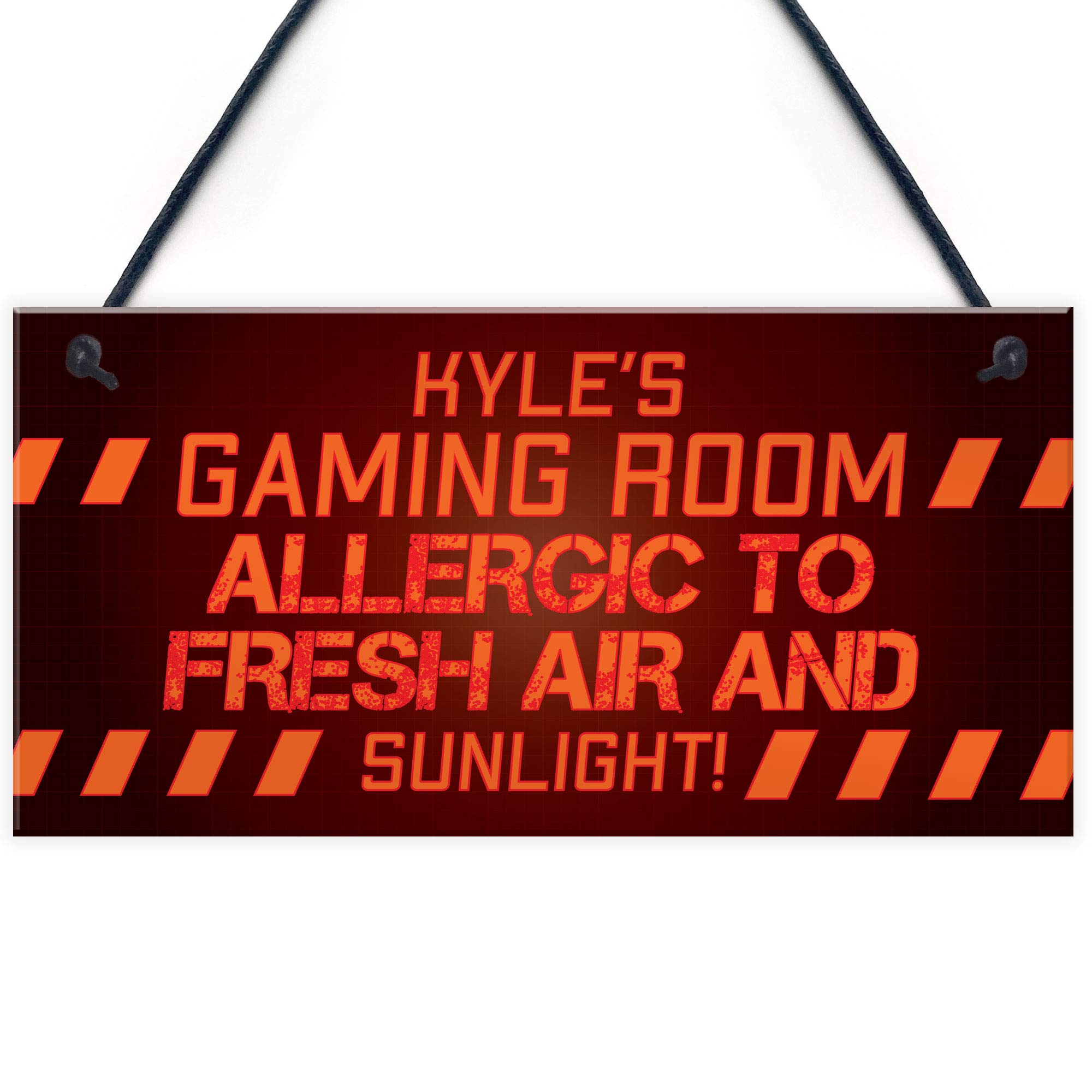 Gaming Sign Funny Gamer Gift For Son Brother Christmas Birthday Personalised