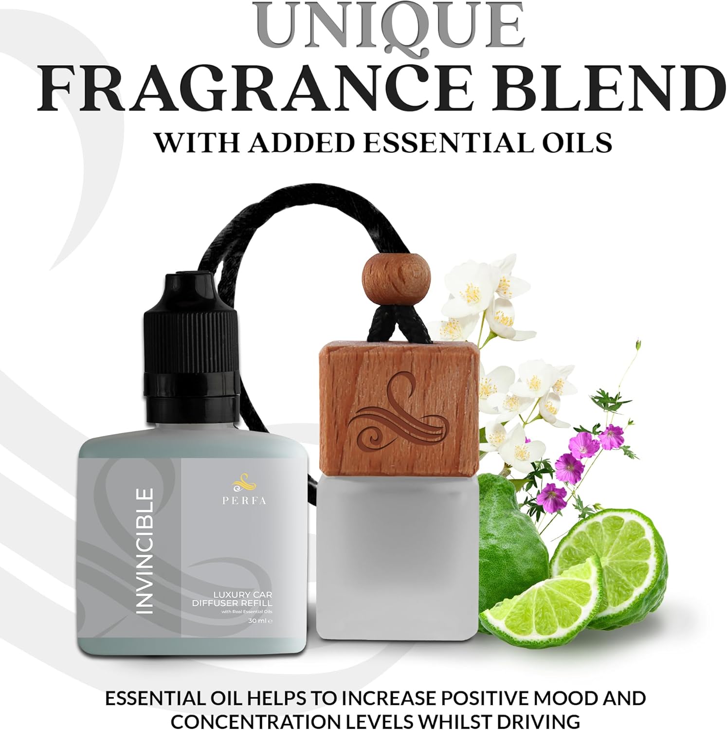Invcturs Inspired Gift Set Car Air Freshener for Men | Car Air Freshener with Vent Clip 38ml Gift Set | Odor Eliminator | Marine Citrus, Warm Woods, Grapefruit | Automotive Perfume Diffuser by Perfa