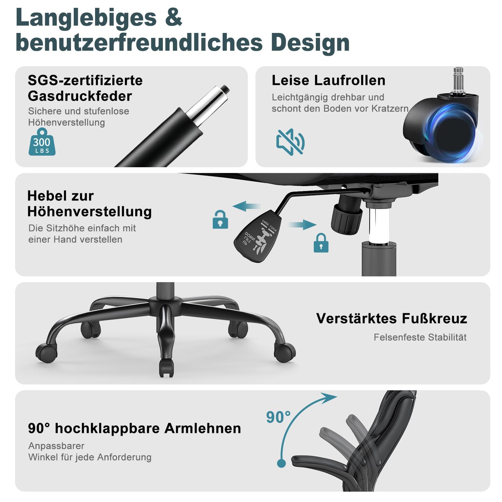 AnyGod Sedia Ergonomica da Ufficio, Poltrona Direttore Regolabile in Altezza in Pelle Sintetica, Sedia da Scrivania con Braccioli Ribaltabili,Portata 136 kg, per Lavoro da Casa e Gaming, Nera