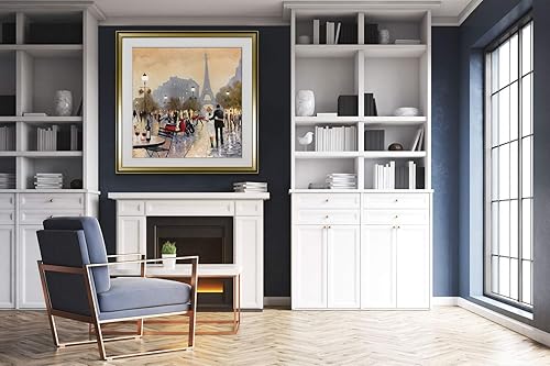 Miniatura 2 de Renditions Gallery París Crepúsculo Pintura Torre Eiffel Decoración de Pared Arte Romántico Paisaje urbano Arte enmarcado fino Giclée impresiones en