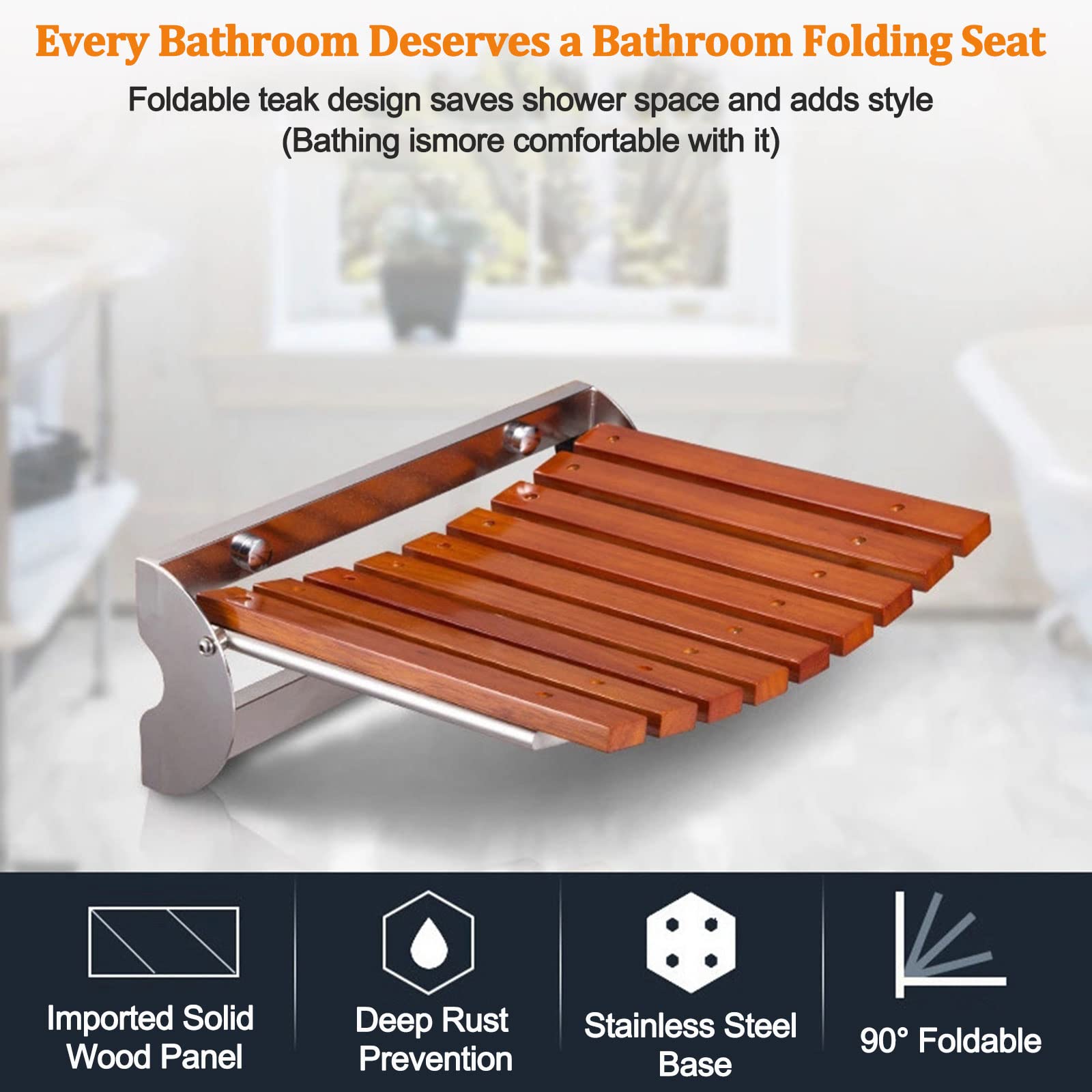 Bathroom Teak Folding Shower Chair Fold Down Shower Moen Folding