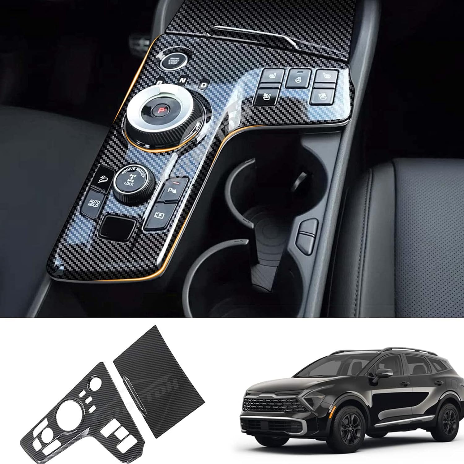 GZBFTDH Car Accessories Cover Protector, Compatible for KIA Sportage 2022 Air Condition Vent Cover Trim Anti Kick Cover Protector, Panels Auto Interior Accessory (Rear Anti-Kick)