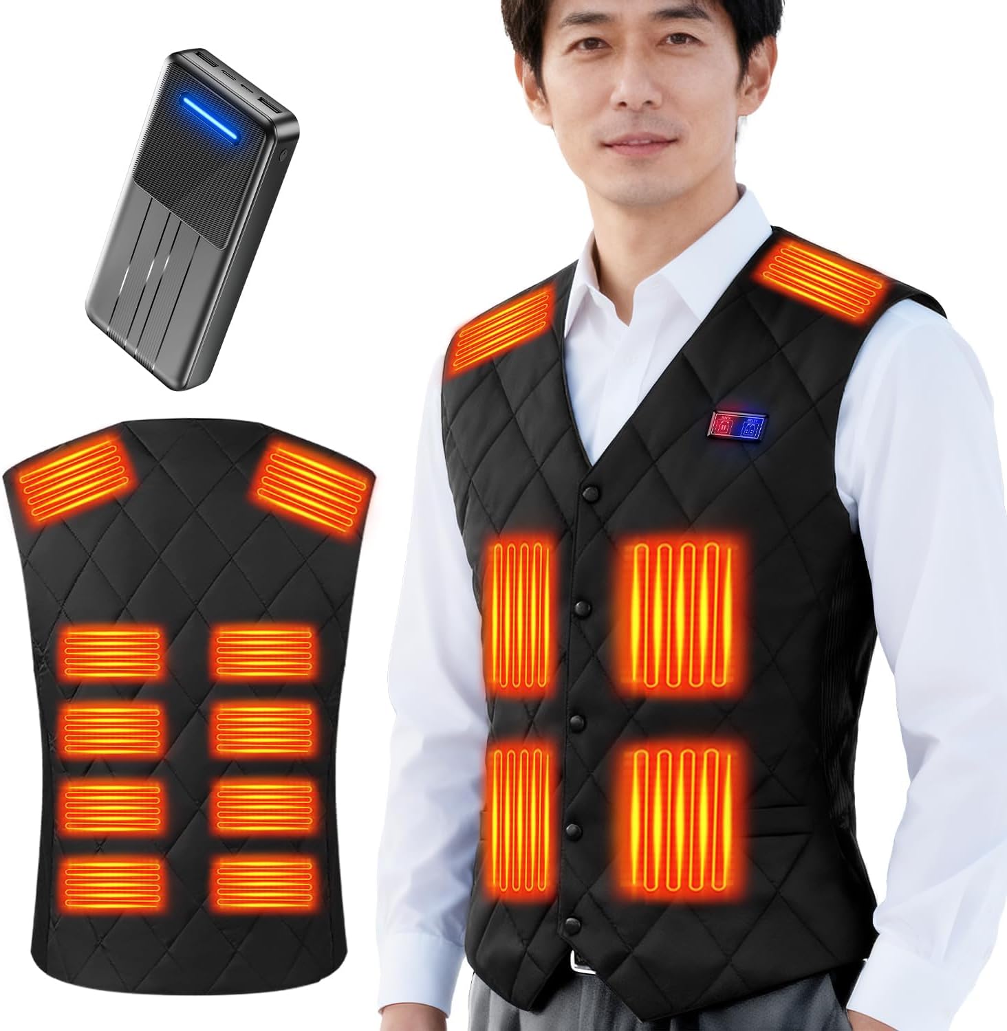 Czlyxo電熱ベストジャケット 加熱20000mAhバッテリー 速暖丸洗い Amazon | [Czlyxo] 電熱ベスト 加熱ベスト 【16箇所発熱 40800mAh