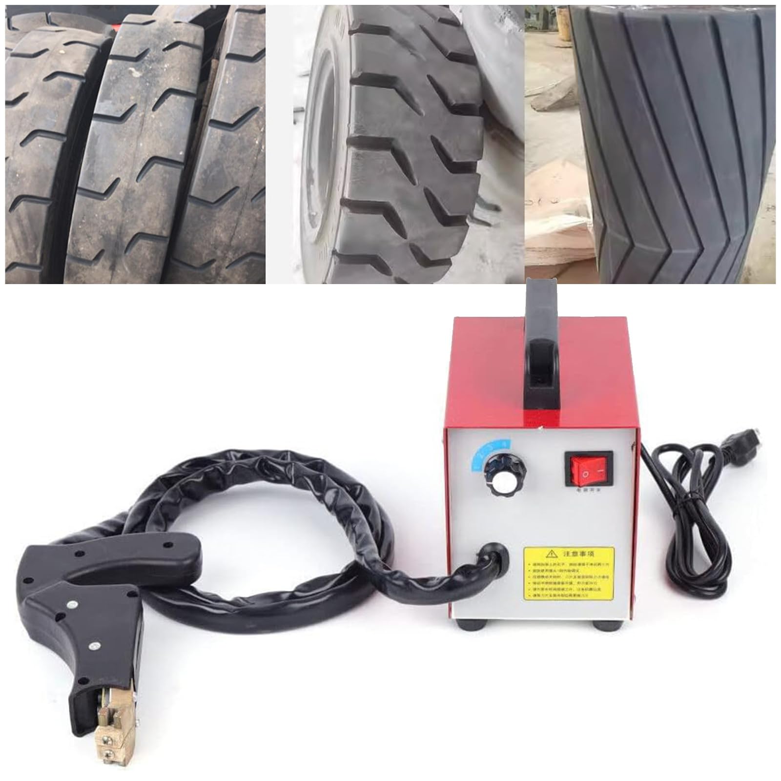 Rainureuse de Pneus, Outil de Recreusage de Pneus en Caoutchouc avec 11 Lames en U/V, Machine de Découpe de Caoutchouc 350W, 0-600 ℃