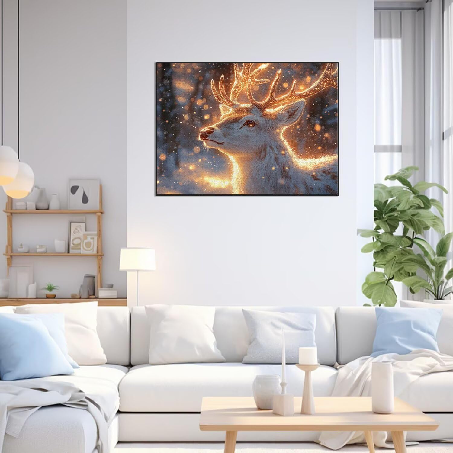 Puzzle 5000 Teile für Erwachsene, 3D Puzzle Traum Holzpuzzles, n-571 | Puzzlematte Hirsch, Heimunterhaltung, Entspannung Meditationspuzzle, Impossible Klassische Jigsaw Puzzles, Home Decoration