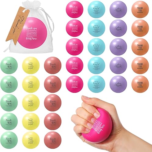 Sratte Juego de 35 bolas motivacionales para el estrés, bolas coloridas, bolas inspiradoras para aliviar el estrés para adultos y niños, bolas de