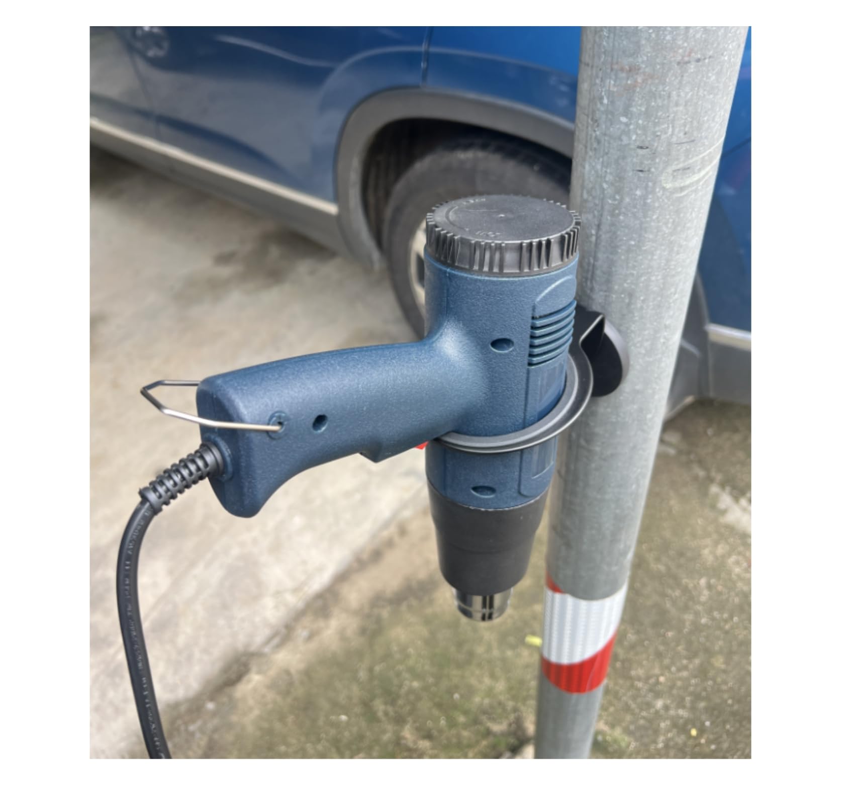 Supporto magnetico per pistola termica, supporto per pistola termica, strumento per attaccare la pellicola ai finestrini dell'auto, magnete rivestito in gomma per evitare graffi (nero, 1 pezzo)