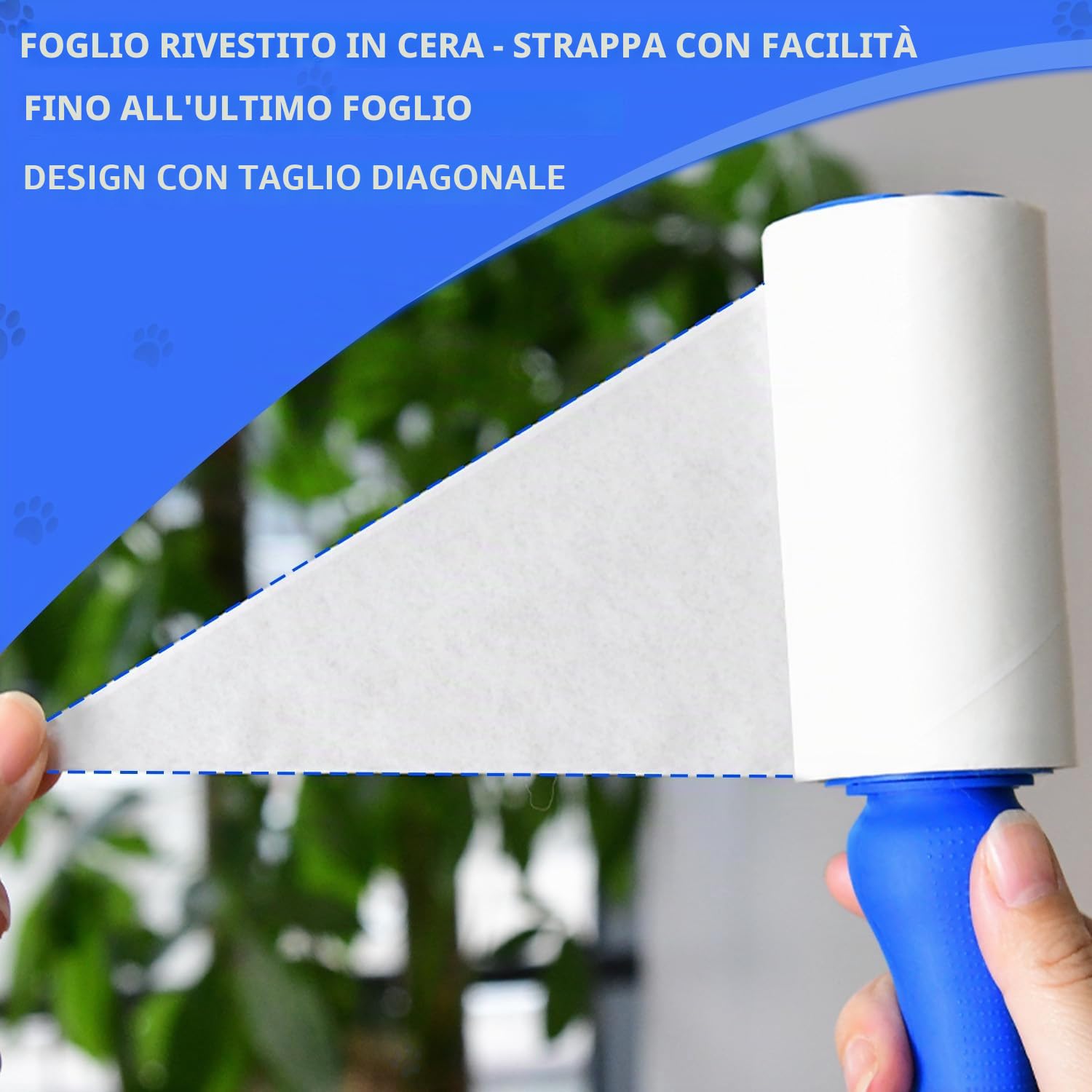 Rotolo di lanugine per peli di animali – Confezione da 5 pezzi da 450 fogli – Easy Peel – Rotoli di lanugine per vestiti e mobili