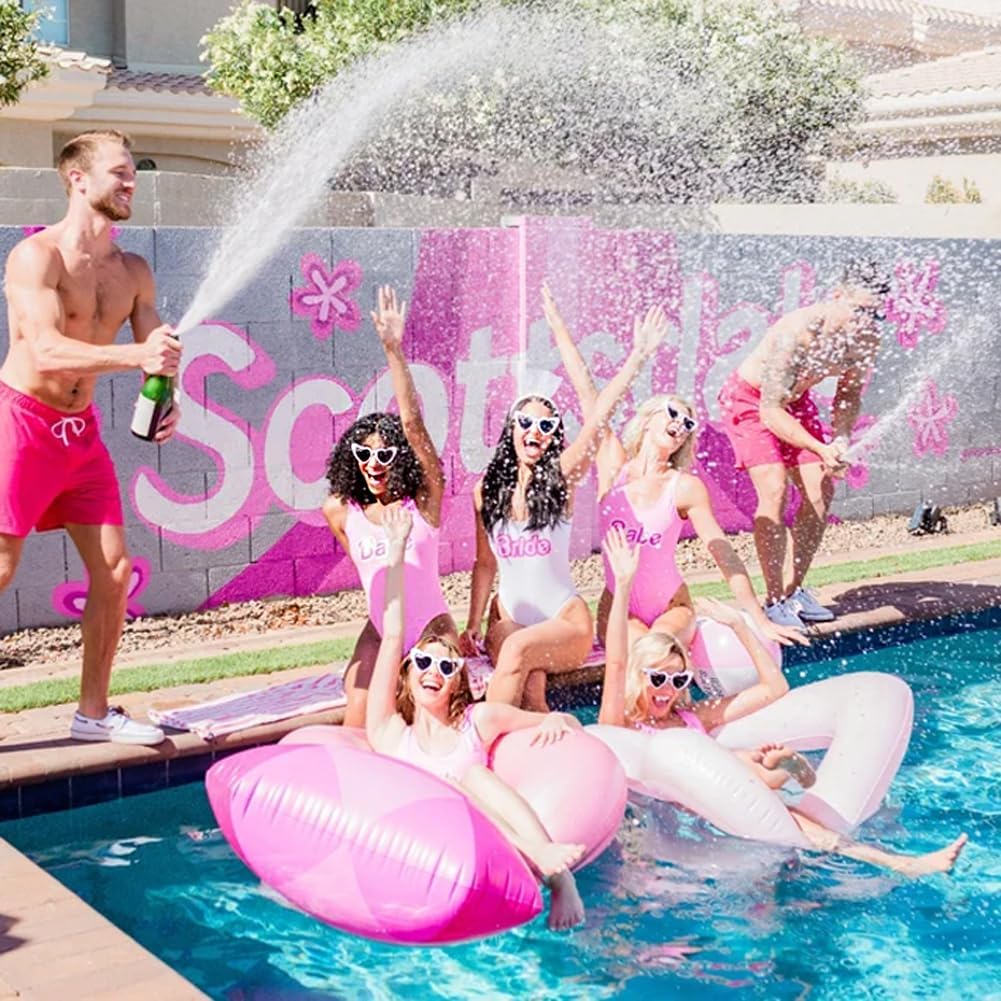 Bachelorette Party Favor Sunglasses 6 Pack,Retro Cat Eye Heart Sunglasses for Women,Bridesmaid Proposal Gifts - Image 5