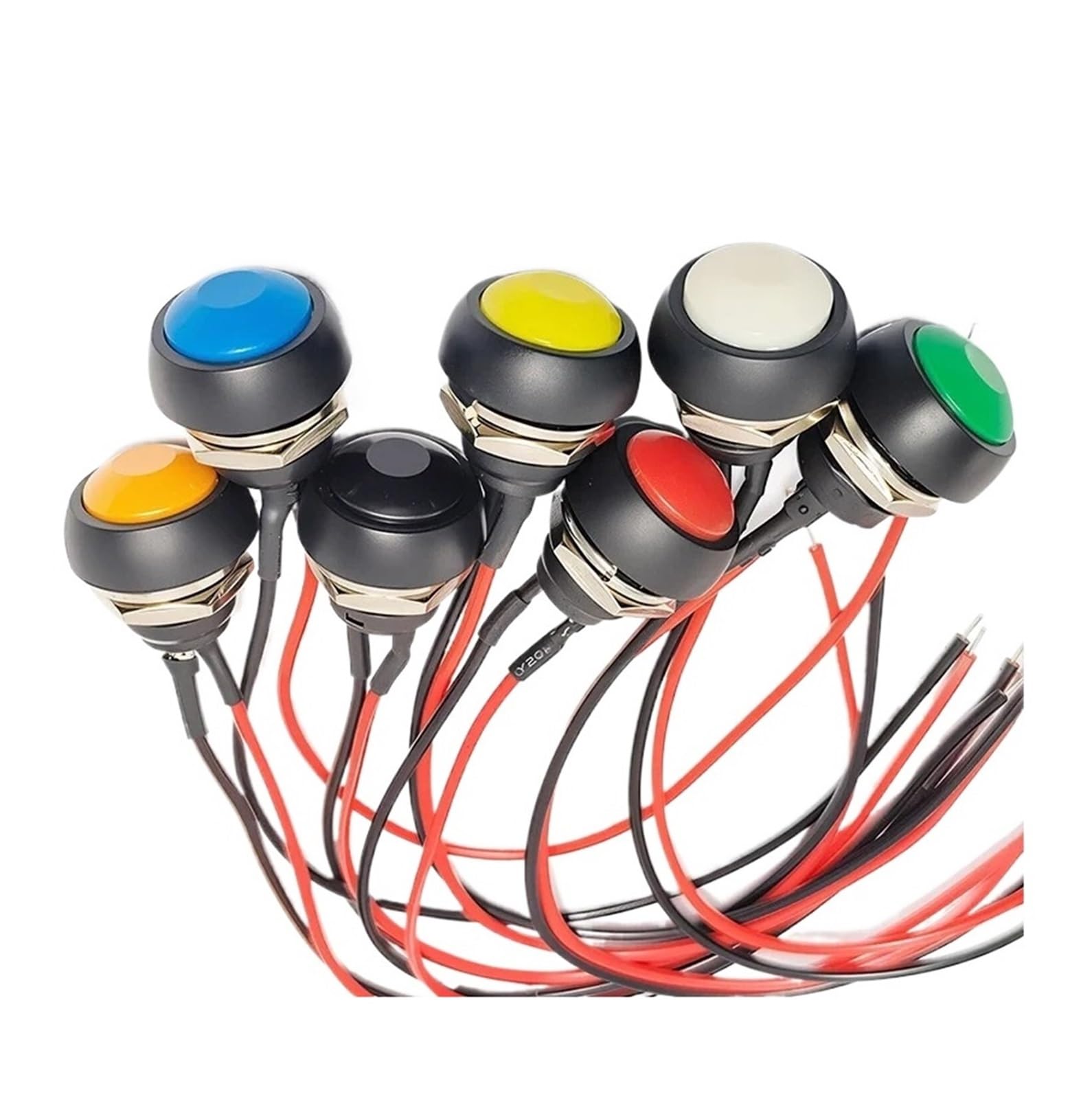 Bouton poussoir 12mm pour remplacer un interrupteur défectueux 12V pré-câblé